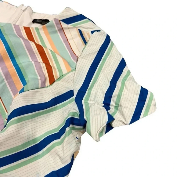 Black Halo Jodee Mini Dress in Frosty Striped Sheath Dress 12 - Picture 4 of 10